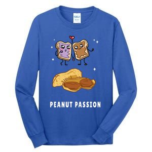 Peanut Butter Jelly Nuts Lovers Cute Breakfast Sweet Foodies Gift Tall Long Sleeve T-Shirt