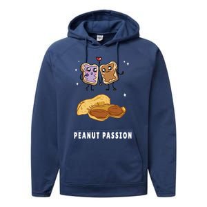 Peanut Butter Jelly Nuts Lovers Cute Breakfast Sweet Foodies Gift Performance Fleece Hoodie