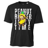 Peanut Butter Jelly Time Monkey Dancing In A Banana Cooling Performance Crew T-Shirt