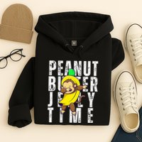 Peanut Butter Jelly Time Monkey Dancing In A Banana Hoodie