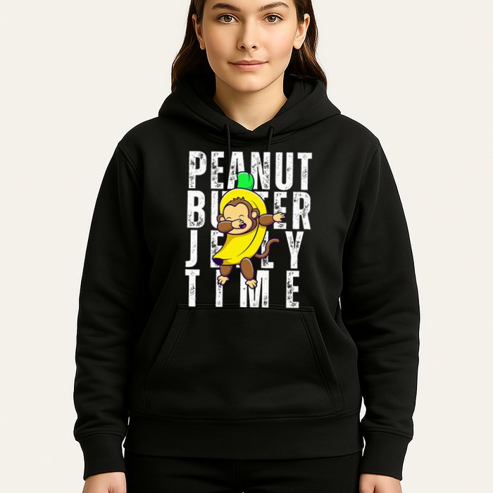 Peanut Butter Jelly Time Monkey Dancing In A Banana Hoodie