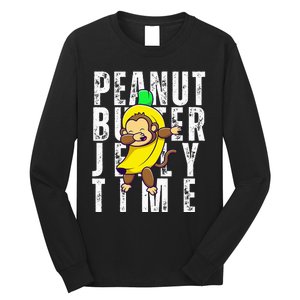 Peanut Butter Jelly Time Monkey Dancing In A Banana Long Sleeve Shirt