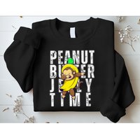 Peanut Butter Jelly Time Monkey Dancing In A Banana Sweatshirt