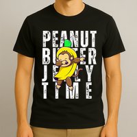 Peanut Butter Jelly Time Monkey Dancing In A Banana T-Shirt