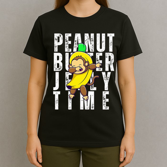 Peanut Butter Jelly Time Monkey Dancing In A Banana T-Shirt