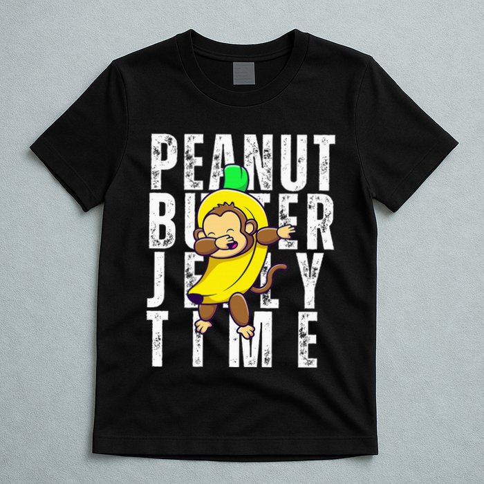Peanut Butter Jelly Time Monkey Dancing In A Banana T-Shirt