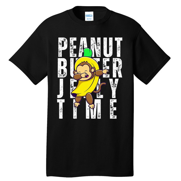 Peanut Butter Jelly Time Monkey Dancing In A Banana Tall T-Shirt