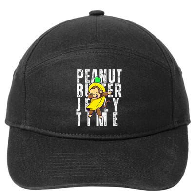 Peanut Butter Jelly Time Monkey Dancing In A Banana 7-Panel Snapback Hat