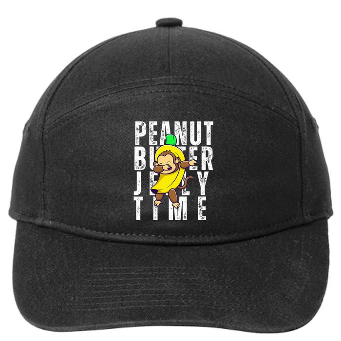 Peanut Butter Jelly Time Monkey Dancing In A Banana 7-Panel Snapback Hat