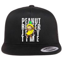 Peanut Butter Jelly Time Monkey Dancing In A Banana Flatbill Hat