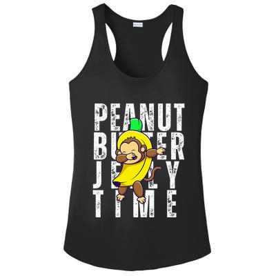 Peanut Butter Jelly Time Monkey Dancing In A Banana Ladies PosiCharge Competitor Racerback Tank