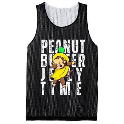 Peanut Butter Jelly Time Monkey Dancing In A Banana Mesh Reversible Basketball Jersey Tank