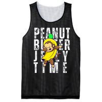 Peanut Butter Jelly Time Monkey Dancing In A Banana Mesh Reversible Basketball Jersey Tank