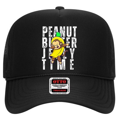 Peanut Butter Jelly Time Monkey Dancing In A Banana Trucker Hat