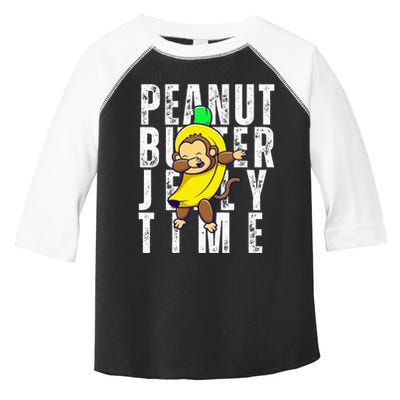 Peanut Butter Jelly Time Monkey Dancing In A Banana Toddler Fine Jersey T-Shirt