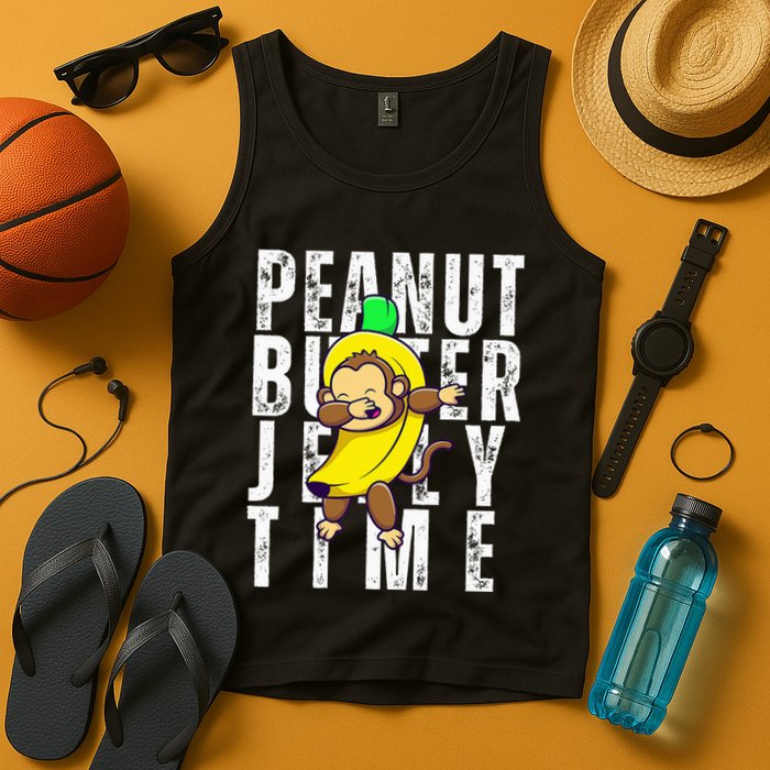 Peanut Butter Jelly Time Monkey Dancing In A Banana Tank Top