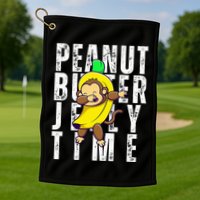Peanut Butter Jelly Time Monkey Dancing In A Banana Golf Towel