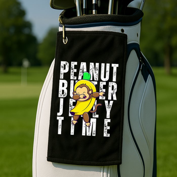 Peanut Butter Jelly Time Monkey Dancing In A Banana Golf Towel