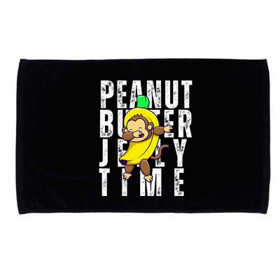 Peanut Butter Jelly Time Monkey Dancing In A Banana Microfiber Hand Towel