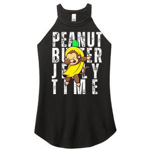 Peanut Butter Jelly Time Monkey Dancing In A Banana Women's Perfect Tri Rocker Tank