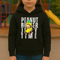 Peanut Butter Jelly Time Monkey Dancing In A Banana Kids Hoodie