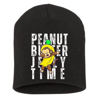 Peanut Butter Jelly Time Monkey Dancing In A Banana Short Acrylic Beanie