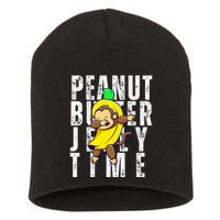 Peanut Butter Jelly Time Monkey Dancing In A Banana Short Acrylic Beanie