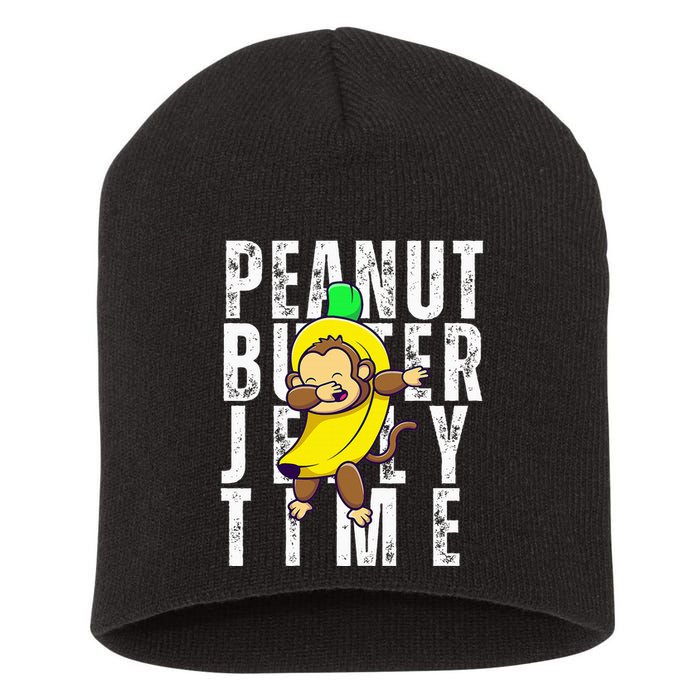 Peanut Butter Jelly Time Monkey Dancing In A Banana Short Acrylic Beanie
