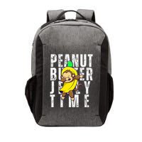 Peanut Butter Jelly Time Monkey Dancing In A Banana Vector Backpack