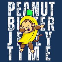 Peanut Butter Jelly Time Monkey Dancing In A Banana Infant Baby Jersey Bodysuit
