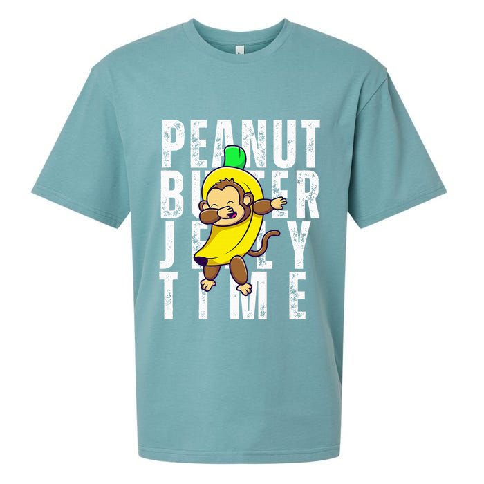 Peanut Butter Jelly Time Monkey Dancing In A Banana Sueded Cloud Jersey T-Shirt