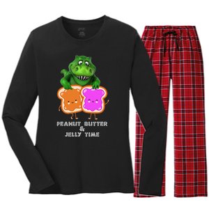 Peanut Butter & Jelly Time Women's Long Sleeve Flannel Pajama Set 