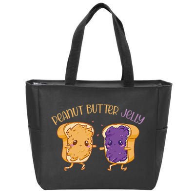 Peanut Butter Jelly Matching Couples Lover Halloween Zip Tote Bag