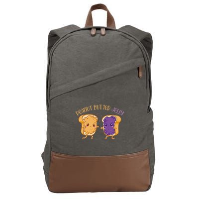 Peanut Butter Jelly Matching Couples Lover Halloween Cotton Canvas Backpack