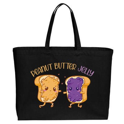 Peanut Butter Jelly Matching Couples Lover Halloween Cotton Canvas Jumbo Tote