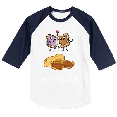 Peanut Butter Jelly Nuts Lovers Cute Breakfast Sweet Foodies Gift Baseball Sleeve Shirt