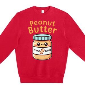 Peanut Butter Jelly Cute Halloween Costumes Friend Matching Premium Crewneck Sweatshirt