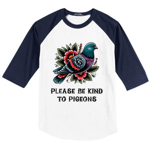 Please Be Kind To Pigeons Baseball Sleeve Shirt