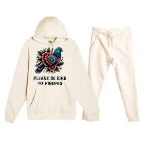 Please Be Kind To Pigeons Premium Hooded Sweatsuit Set