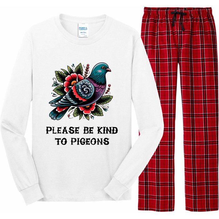 Please Be Kind To Pigeons Long Sleeve Pajama Set