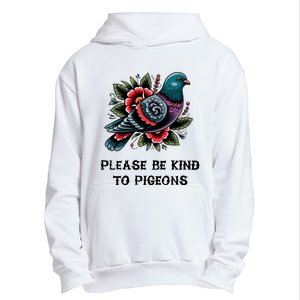 Please Be Kind To Pigeons Urban Pullover Hoodie