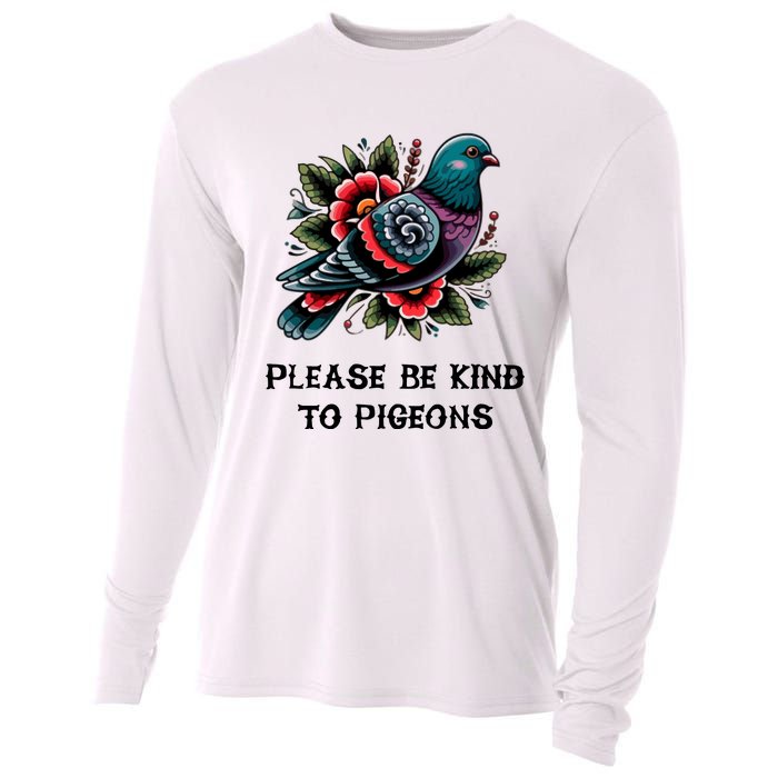 Please Be Kind To Pigeons Cooling Performance Long Sleeve Crew