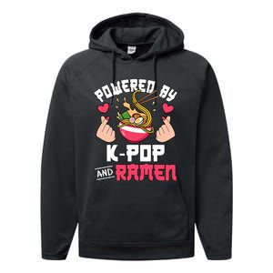 Powered By Kpop And Ramen Cute Kpop Music Anime Lover Performance Fleece Hoodie