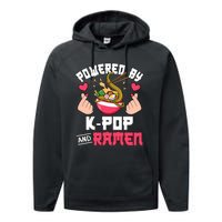 Powered By Kpop And Ramen Cute Kpop Music Anime Lover Performance Fleece Hoodie