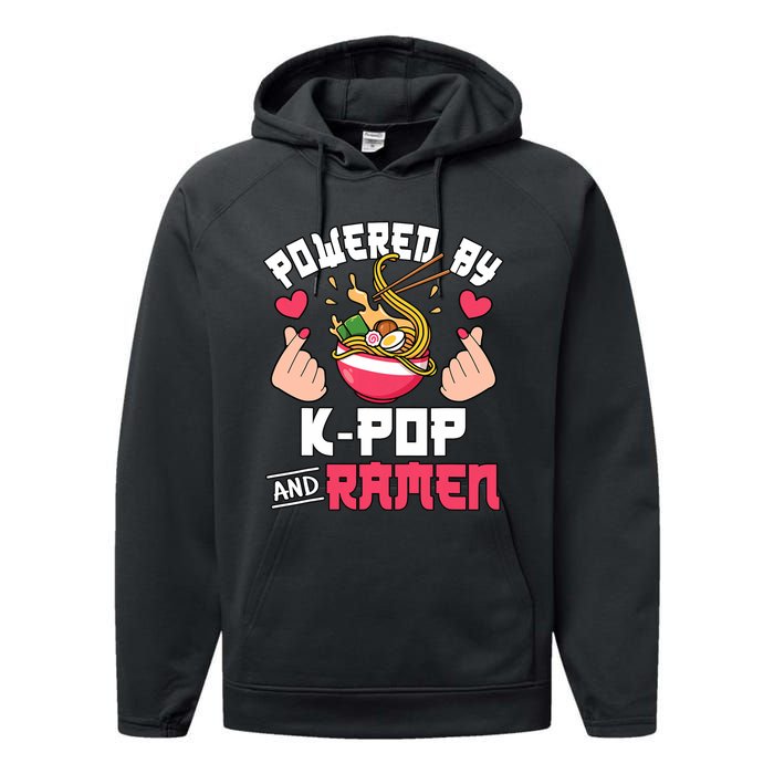 Powered By Kpop And Ramen Cute Kpop Music Anime Lover Performance Fleece Hoodie