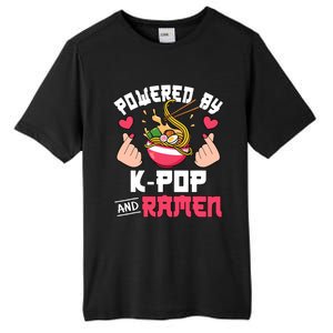 Powered By Kpop And Ramen Cute Kpop Music Anime Lover Tall Fusion ChromaSoft Performance T-Shirt