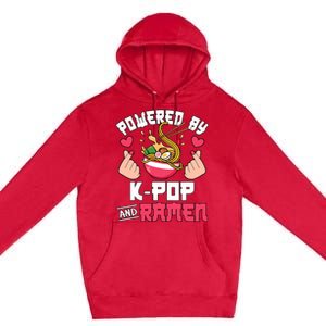 Powered By Kpop And Ramen Cute Kpop Music Anime Lover Premium Pullover Hoodie