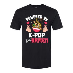 Powered By Kpop And Ramen Cute Kpop Music Anime Lover Softstyle CVC T-Shirt