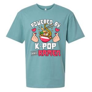 Powered By Kpop And Ramen Cute Kpop Music Anime Lover Sueded Cloud Jersey T-Shirt