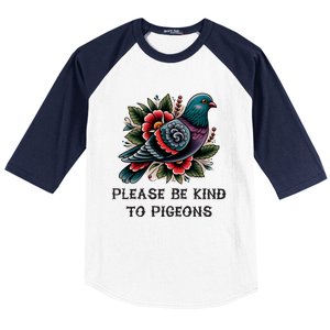 Please Be Kind To Pigeons Baseball Sleeve Shirt